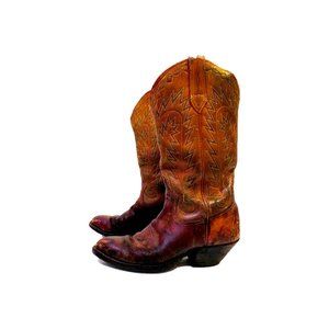 Vintage Leather Neolite Western Cowboy Boots Brown